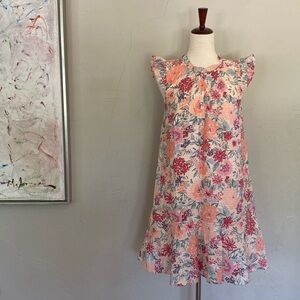 LOFT Pink Floral Maxi Dress